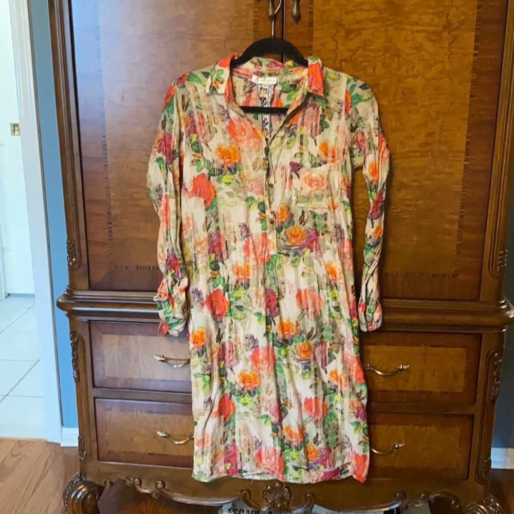 Beautiful floral shirt dress
